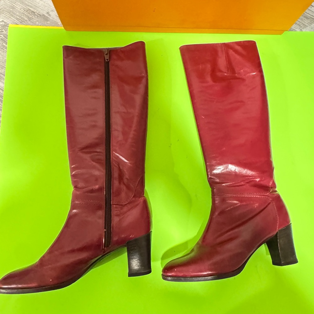 Dior Deep Burgundy Heeled Boots size 6 - Picture 13 of 15